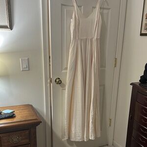 Elegant Cream Maxi Slip Dress